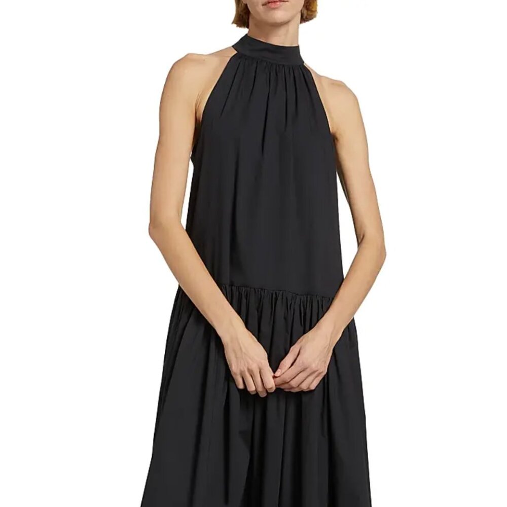 STAUD Marlowe Halter Midi-Dress